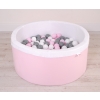 Ball-pit minky Dry Pool with balls 200pcs - pink