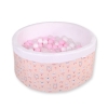Ball-pit minky with balls 200pcs - ballerinas pink