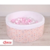 Ball-pit minky with balls 200pcs - ballerinas pink