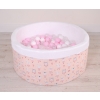 Ball-pit minky with balls 200pcs - ballerinas pink