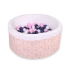 Ball-pit minky with balls 200pcs - ballerinas pink
