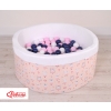 Ball-pit minky with balls 200pcs - ballerinas pink