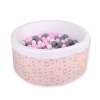 Ball-pit minky with balls 200pcs - ballerinas pink