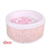 Ball-pit minky with balls 200pcs - ballerinas pink