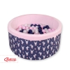 Ball-pit minky with balls 200pcs - blue rabbits