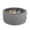 Ball-pit minky with balls 200pcs- dark gray