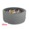 Ball-pit minky with balls 200pcs- dark gray