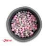 Ball-pit minky with balls 200pcs- dark gray