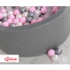 Ball-pit minky with balls 200pcs- dark gray