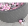 Ball-pit minky with balls 200pcs- dark gray