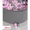 Ball-pit minky with balls 200pcs- dark gray