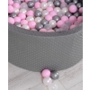 Ball-pit minky with balls 200pcs- dark gray