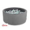 Ball-pit minky with balls 200pcs- dark gray