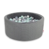 Ball-pit minky with balls 200pcs- dark gray