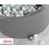Ball-pit minky with balls 200pcs- dark gray