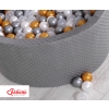 Ball-pit minky with balls 200pcs- dark gray