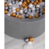 Ball-pit minky with balls 200pcs- dark gray