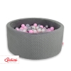 Ball-pit minky with balls 200pcs- dark gray