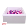 Ball-pit minky with balls 200pcs - Gray
