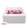 Ball-pit minky with balls 200pcs - Gray