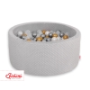 Ball-pit minky with balls 200pcs- gray