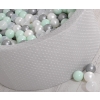 Ball-pit minky with balls 200pcs- gray