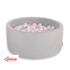 Ball-pit minky with balls 200pcs- gray