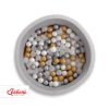 Ball-pit minky with balls 200pcs- gray