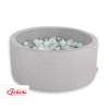 Ball-pit minky with balls 200pcs- gray