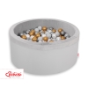 Ball-pit minky with balls 200pcs - gray