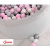 Ball-pit minky with balls 200pcs - gray
