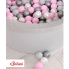 Ball-pit minky with balls 200pcs - gray