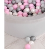 Ball-pit minky with balls 200pcs - gray