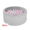 Ball-pit minky with balls 200pcs - gray