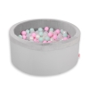Ball-pit minky with balls 200pcs - gray