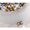Ball-pit minky with balls 200pcs - gray