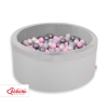 Ball-pit minky with balls 200pcs - gray
