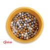 Ball-pit minky with balls 200pcs - honig gelb