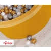 Ball-pit minky with balls 200pcs - honig gelb