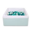 Ball-pit minky with balls 200pcs - mint