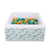 Ball-pit minky with balls 200pcs - mint rabbits