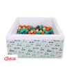 Ball-pit minky with balls 200pcs - mint rabbits