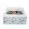Ball-pit minky with balls 200pcs - mint rabbits