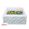 Ball-pit minky with balls 200pcs - mint rabbits