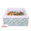 Ball-pit minky with balls 200pcs - mint rabbits