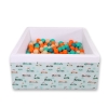 Ball-pit minky with balls 200pcs - mint rabbits