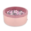 Ball-pit minky with balls 200pcs - pastel pink