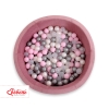Ball-pit minky with balls 200pcs - pastel pink
