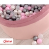 Ball-pit minky with balls 200pcs - pastel pink