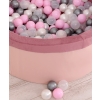 Ball-pit minky with balls 200pcs - pastel pink